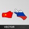 attack china pending russia hand gesture colored icon. Elements of flag illustration icon. Signs and symbols can be used for web,
