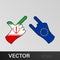 attack iran peaceful eu hand gesture colored icon. Elements of flag illustration icon. Signs and symbols can be used for web, logo