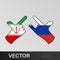 attack iran peaceful russia hand gesture colored icon. Elements of flag illustration icon. Signs and symbols can be used for web,