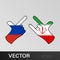 attack russia peaceful iran hand gesture colored icon. Elements of flag illustration icon. Signs and symbols can be used for web,