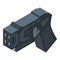 Attack taser icon, isometric style