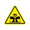 Attention angry boss. chief to yellow triangle. Office sign of C