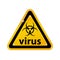 Attention Biohazard Virus Warning Sign - Realistic Vector Illust