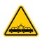 Attention Car crash. Caution Accident cars. Transportation wreck