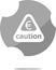 Attention caution sign icon with euro money sign. warning symbol