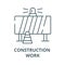 Attention construction work vector line icon, linear concept, outline sign, symbol