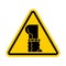 Attention Down pants. Warning yellow road sign. Caution pull off Jeans