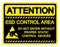 Attention ESD Control Area Do Not Enter Witout Proper Static Control Devices Symbol Sign, Vector Illustration, Isolated On White