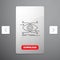 attention, eye, focus, looking, vision Line Icon in Carousal Pagination Slider Design & Red Download Button