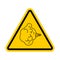 Attention Fart. Warning yellow road sign. Caution Farting