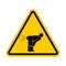 Attention Fart. Warning yellow road sign. Caution Farting