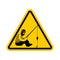 Attention Fisherman . Yellow prohibitory road sign. Danger of Fishing. Vector illustration