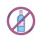 Attention forbidden alcohol sign icon
