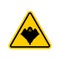 Attention Ghost. Caution Spooky. Yellow triangle road sign