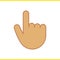 Attention hand gesture color icon