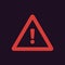 The attention icon. danger symbol. Attention please concept vector illustration of important announcement. Caution red