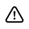 The attention icon in flat style. Danger symbol