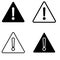 Attention icon vector set. danger illustration sign collection. warning symbol.