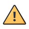 Attention icon. Warning sign. Exclamation point. Vector illustration