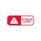 Attention please badge. Important notice icon for message banner. Caution information warning mark. Important announcement label.