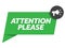 Attention please badge vector