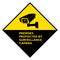 Attention premises protected by surveillance camera yellow sign