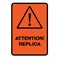 Attention replica warning sign