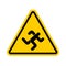 Attention Running man. Warning yellow road sign chaser. Caution Runner