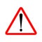 Attention sign symbol triangle. Caution icon exclamation. Alert road sign