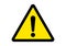 Attention sign or warning caution exclamation sign, danger vector yellow triangle