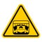 Attention Sleep. Yellow road sign danger. Caution guy sleeping o