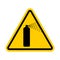 Attention Spray paint bottle. Caution paint can. Yellow triangle road sign