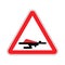 Attention super hero. Danger superhero. Road red sign. Caution o