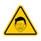 Attention tension. Yellow road sign danger. Caution Dont stress.