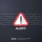 attention warning attacker alert sign with exclamation mark. beware alertness of internet danger symbol. shield line icon for VPN