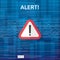 attention warning attacker alert sign with exclamation mark. beware alertness of internet danger symbol. shield line icon for VPN