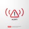 attention warning attacker alert sign with exclamation mark. beware alertness of internet danger symbol. shield line icon for VPN