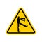 Attention Zombie. Caution zombi. Yellow triangle road sign