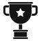 Attestation cup icon, simple style