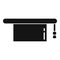 Attestation graduation hat icon, simple style