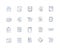 Attestation line icons collection. Authentication, Verification, Certification, Provenance, Validation, Approval