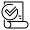 Attestation paper icon, outline style