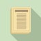 Attestation papers icon, flat style
