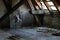 Attic in an abandoned house