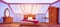 Attic bedroom or guest room interior mansard floor