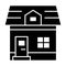 Attic cottage solid icon. Architecture vector illustration isolated on white. Small house glyph style design, designed