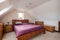 Attic style bedroom with double bed