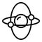 Attitude gyroscope icon, outline style