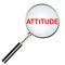 Attitude highlighted in magnifier tool icon