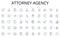 Attorney agency line icons collection. Nerking, Collaboration, Alliance, Cooperation, Synergy, Teamwork, Engagement